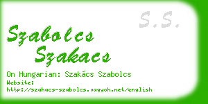 szabolcs szakacs business card